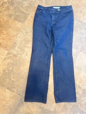 Chico's Women's Dark Blue Wide-Leg Jeans
